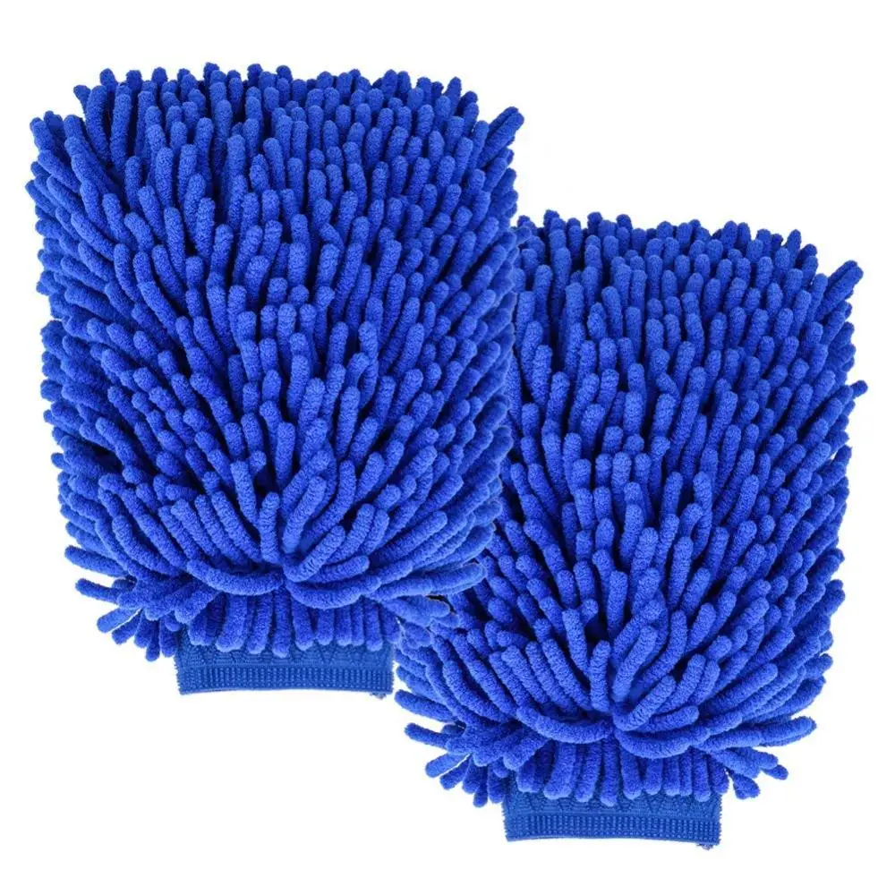 High Quality Custom Logo Chenille Microfiber Car Cleaning Mitt Premium Scratch-Free Wash Mitt for Cars