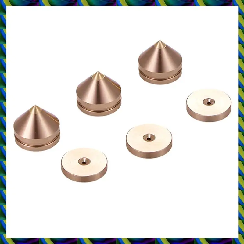 

Daily 24 Set Speaker Stand Feet Foot Pad Aluminium Alloy Metal Spikes Cone Floor Foot Nail Champagne Gold
