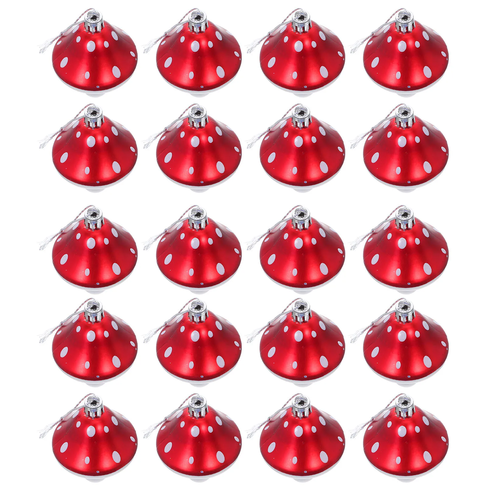 

20 pcs Christmas Tree Mushroom Ornaments Shatterproof Hanging Decor For Xmas Festival Party Decoration Tree Pendant Mushroom