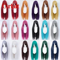 100cm Long Straight  Wigs Synthetic Blonde Red Blue Cosplay Wig High Temperature Fiber  Anime Wigs For Women Fake Hairpiece