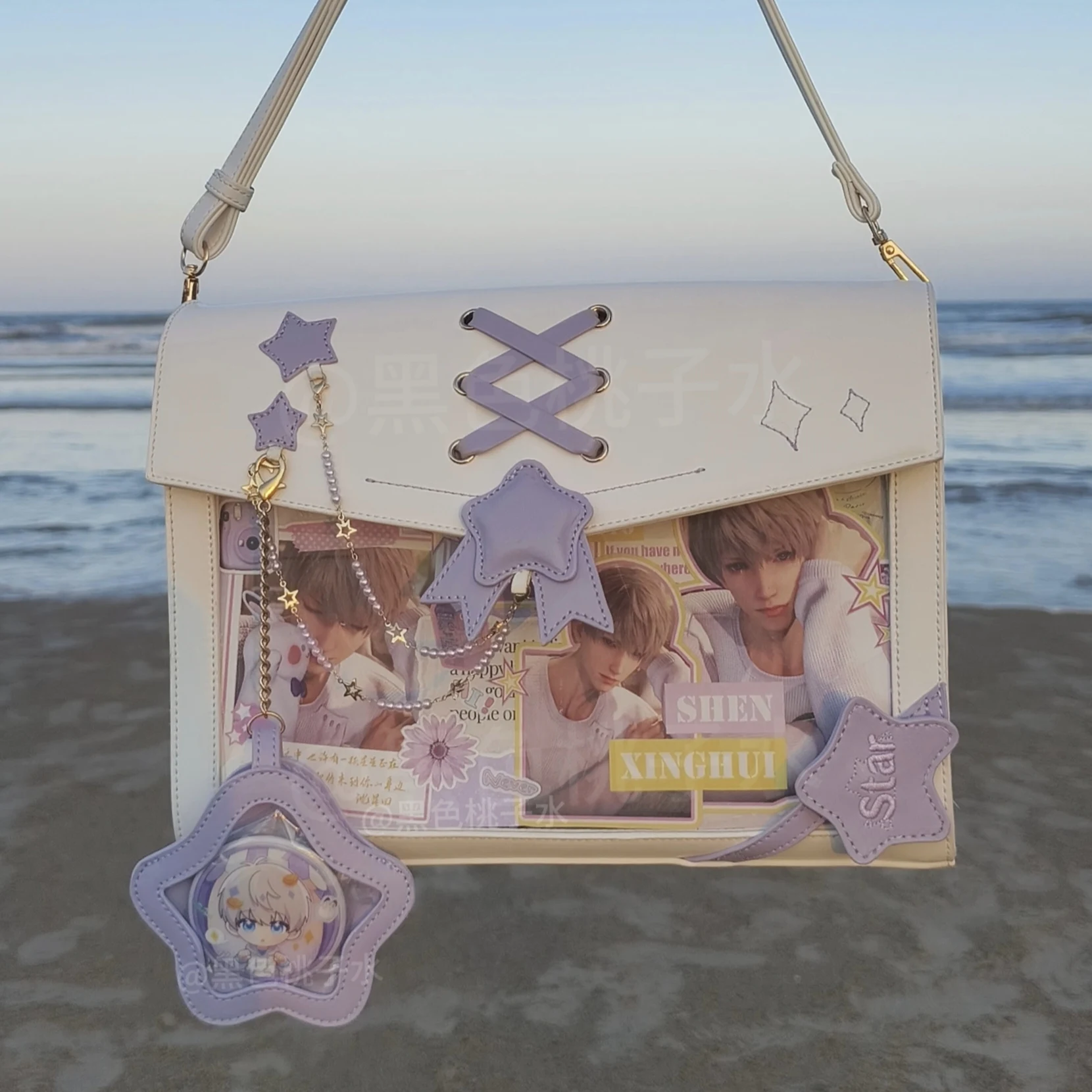 Аниме Love and Deepspace Xavier Impression Wind Сумка Серия Косплей Мультфильм Сумка-мессенджер Сумка на плечо Прозрачная Itabag