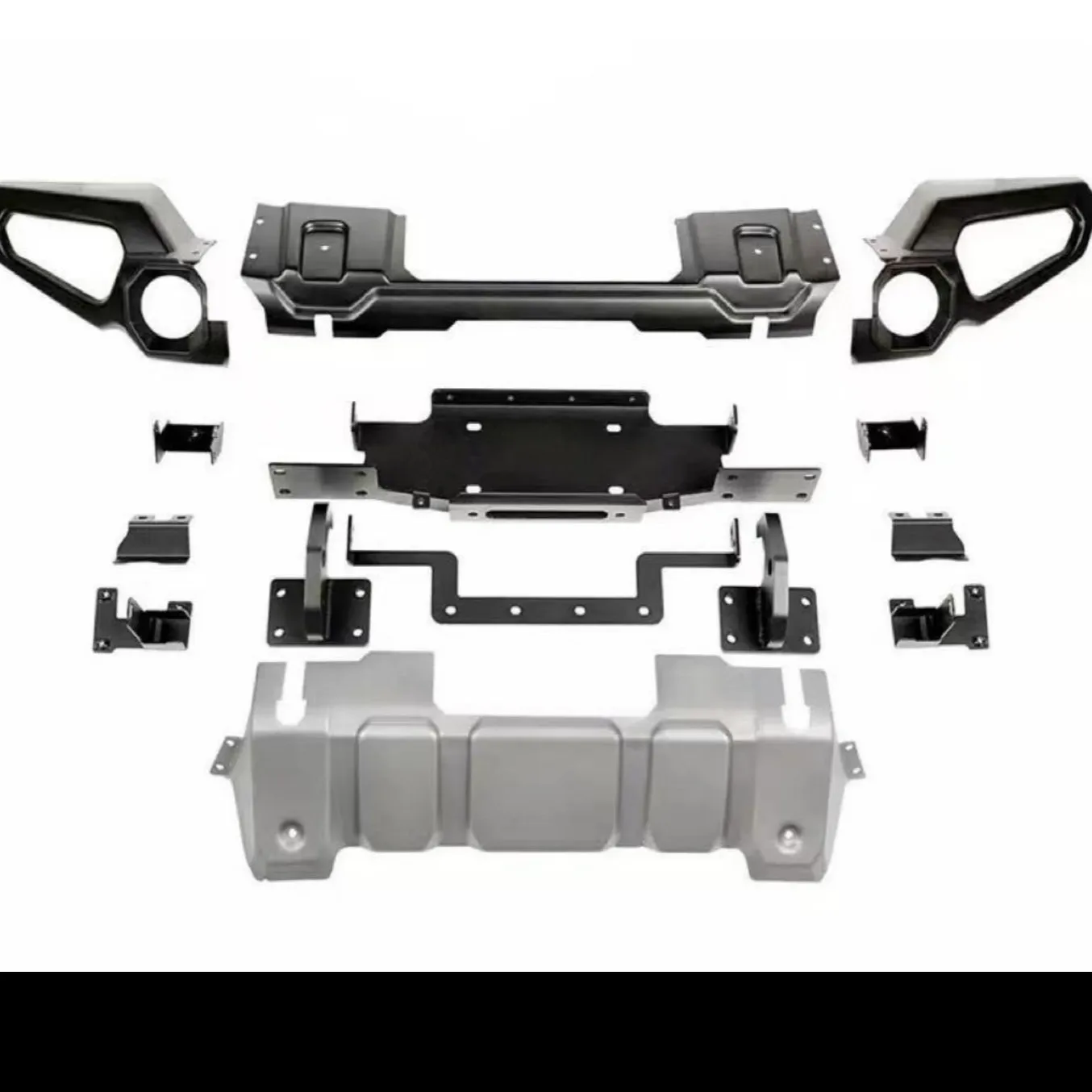 

Подходит для переднего бампера Wrangler RR, Sahara, Rubicon, конкурентоспособной модификации переднего бампера и защитной планки.