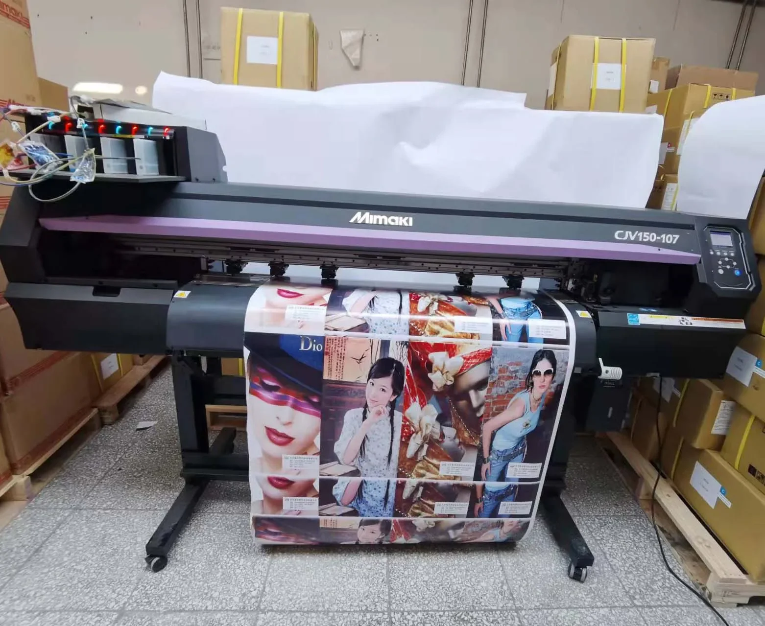 Second hand printer with new head    mimaki original  cjv150-75 used  inkjet  printer