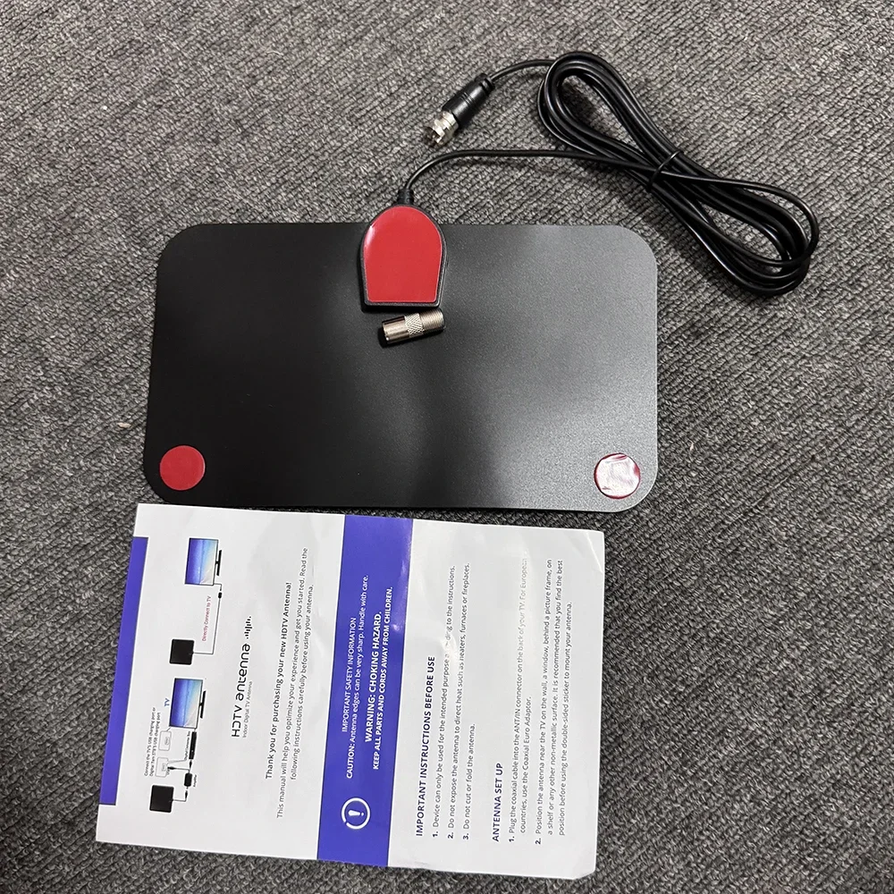 TV ad alta definizione ad alto guadagno TV digitale Box Antenna TV digitale Booster Antenna interna attiva Impostazione piatta