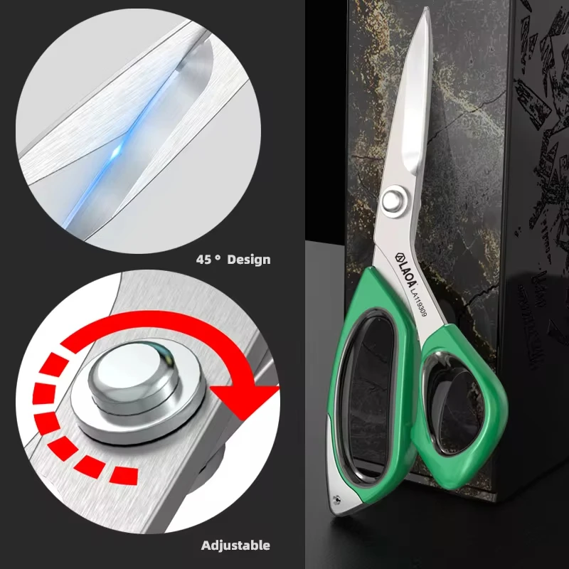 LAOA Multifunction Scissor Industrial Stainles Steel Professional Kitchen Scissors Sewing Tailor Scissor Food Cloth Cutting Tool