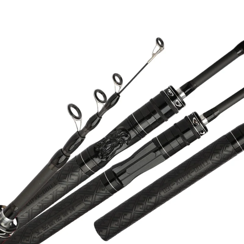 

2025 New High Quality Carbon Fiber Fishing Rod 40cm Portable Mini Telescopic Lure Rod with Smooth Guide Rings