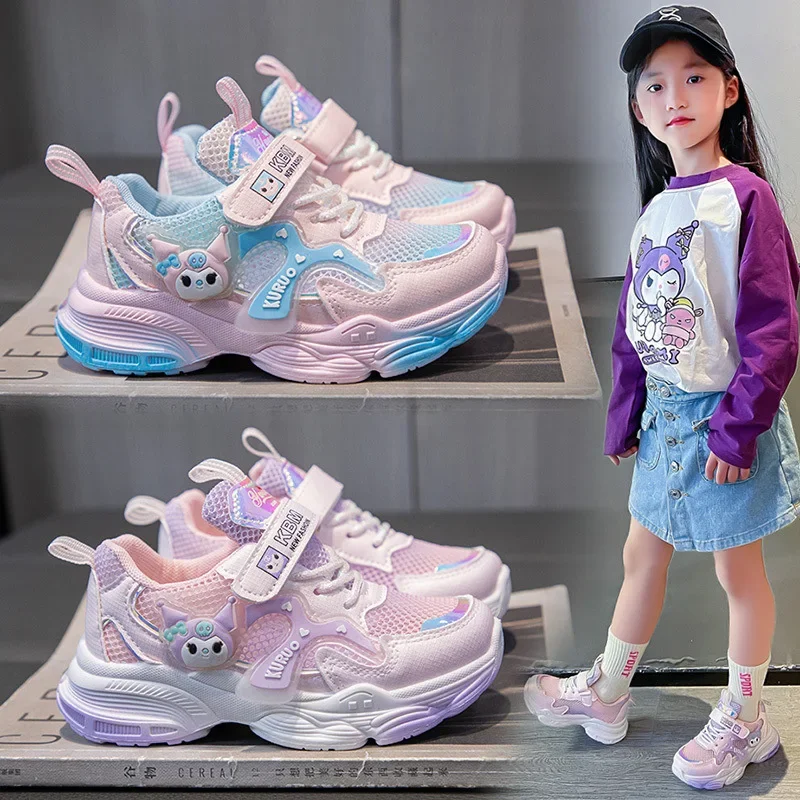 

Sanrio Kawaii Kuromi Students Sports Shoes Anime Cartoon Boys Girls Exquisite Fashion Good Looking Trend Versatile Running Shoes