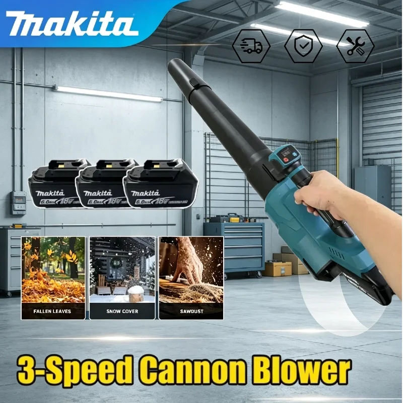 

Makita Battery Powered 25000RPM Brushless Electric Blower Portable Garden Snow Leaf Dust Blowing Power Tool