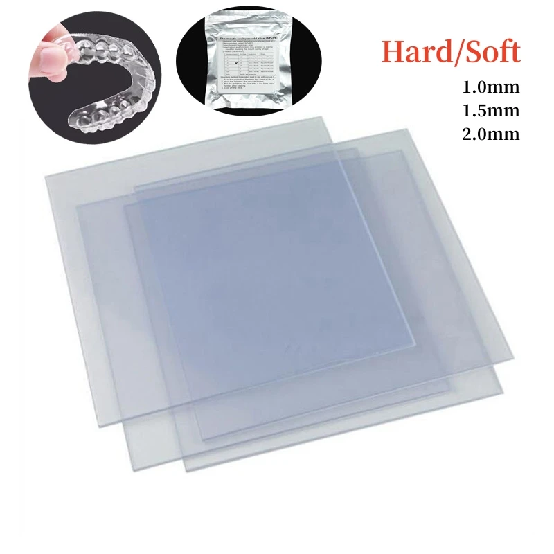 Dental Lab Splint Thermoforming Materials Sheet Vacuum Forming Plate Soft Hard Denture Model Dental Orthodontic Retainer Slice