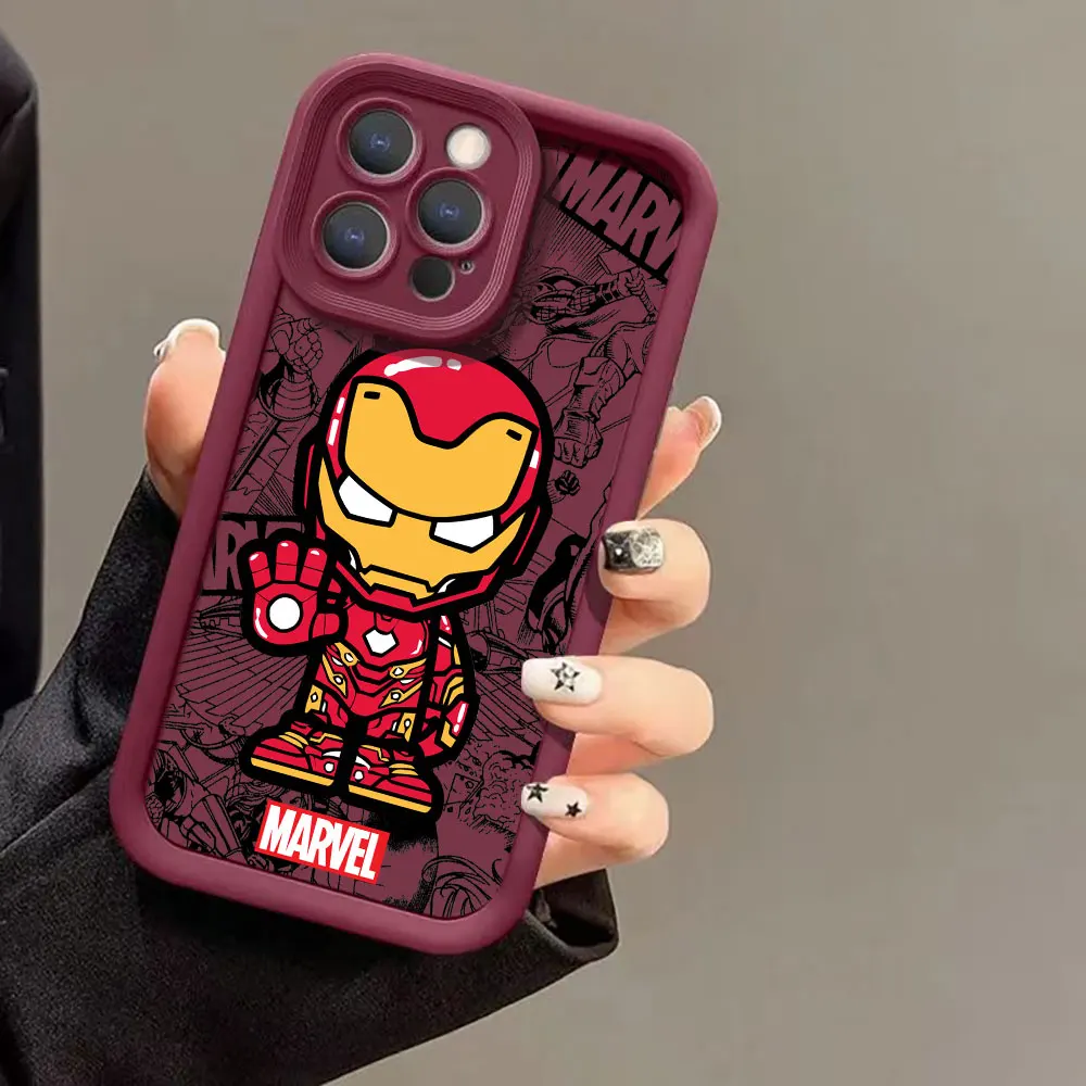 Marvel Spider Man Iron Man Venom Groot Phone Case per Redmi Note 13 12 12S 11 11T 11S 10 9 9S 8 Pro Plus 7 A1 A2 5G Ladder Cover