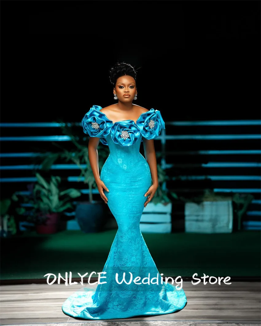 Elegant Blue Evening Dress Birthday Party Dress Black Girls Celebrity Bead Diamonds Dresses For Women Luxury 2025 Customized