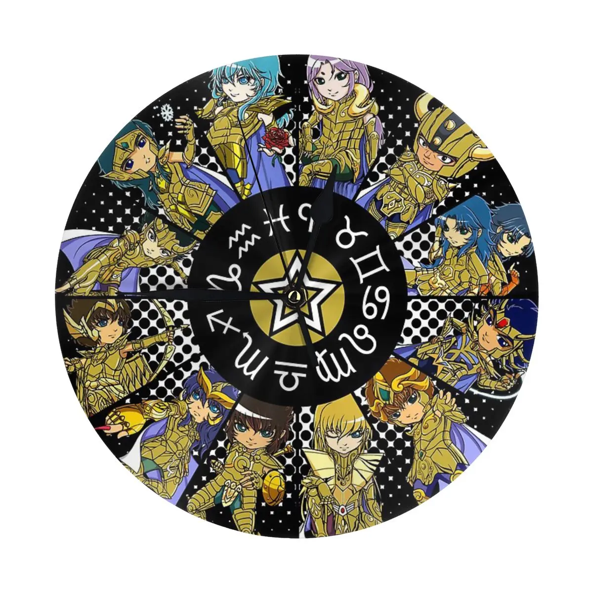 Saint Seiya The Gold Saints Wall Clock Room Decoration Clock Must-have Ornament Round