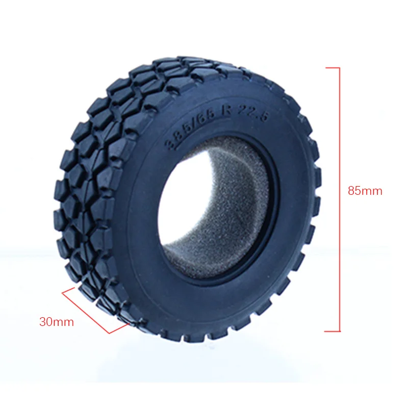 2pcs Rubber Wide and Narrow Tire Tyre for 1/14 Tamiya RC Truck Tipper SCANIA 770S VOLVO BENZ MAN TGX Car Accessories