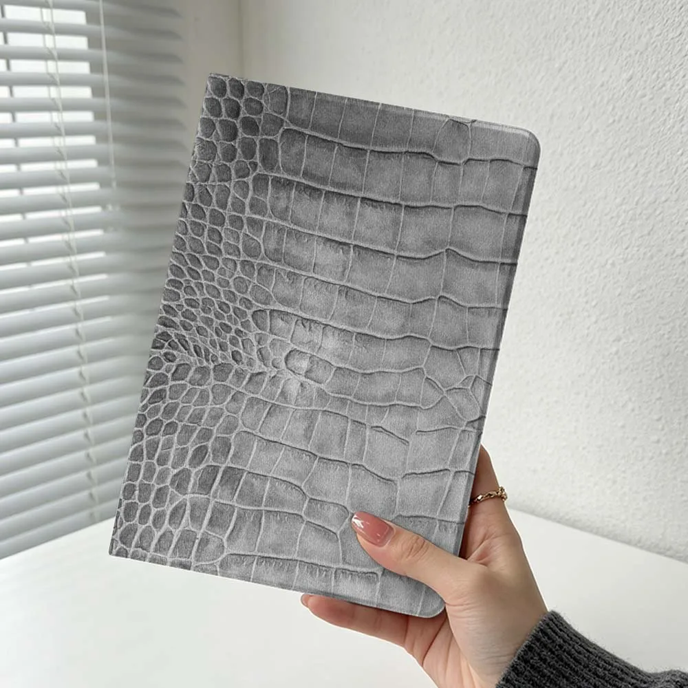 Luxurious Crocodile Pattern Cover For Xiaomi Redmi Mi Pad 8 7 6 5 4 2 SE K Pro Max Ultra Poco Pad Soft Inch Tablet Case