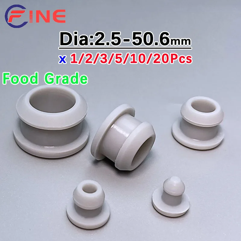 Grey Silicone Rubber Hole Caps T-type Plug Cover Snap-on Gasket Blanking End Cap Seal Stopper