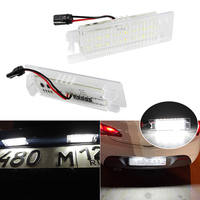 2X 12V White LED Number License Plate Lights Auto Parts For Alfa Romeo 147 156 159 166 Giulietta Mito GT Spider MiTo Car-styling