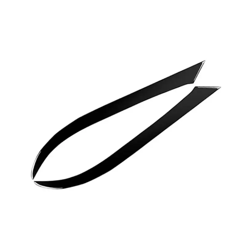 2pcs Piano Black Car Front Headlight Eyelid Eyebrow Trim Cover For Ford Focus 2005 2006 2007 2008