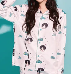 Conjunto de pijamas Kpop de manga larga para mujer, ropa de dormir coreana, Ulzzang, Popular, Verano