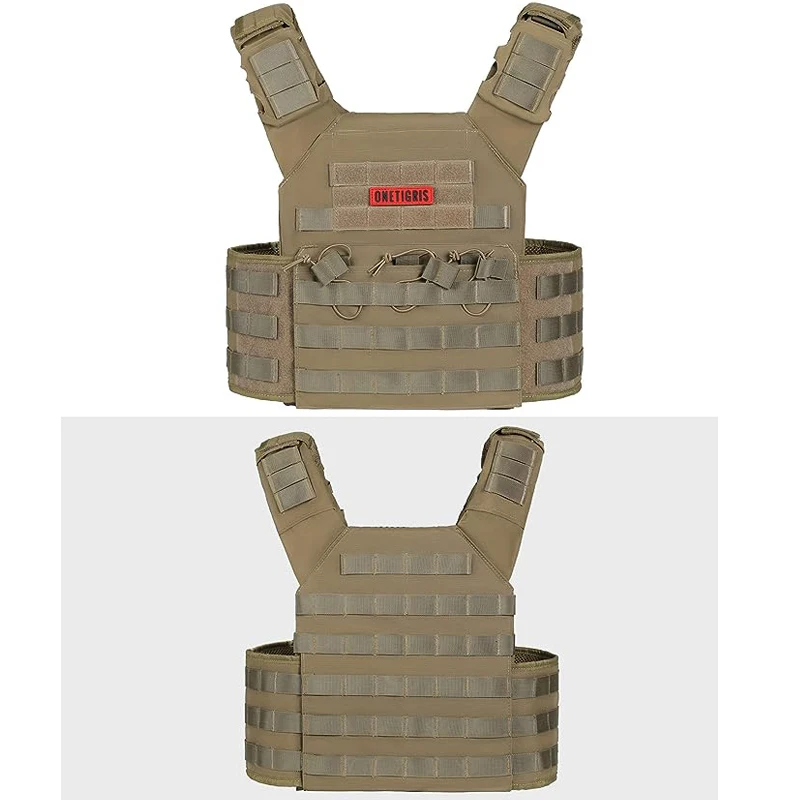 ONETIGRIS Taktik TBM Yelek Hızlı Bırakma Yelek MOLLE Airsoft Yelekler Ayarlanabilir Açık Avcılık CS Oyun Plaka Taşıyıcı Savaş Yelekleri