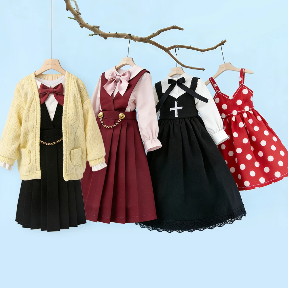 Blyth Puppenkleidung, Strickjacke, Mantel, Uniform-Set, weißes Hemd, Spitzenkleid, Slip-Rock für Ymy Azones Ob22 Ker Doll 1/6 Puppenzubehör