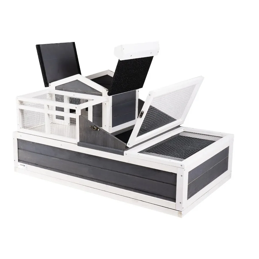 

Черепаховый дом обитания деревянный черепаховый для дома и улицы 3-комнатный 44x25,6x24 дюйма