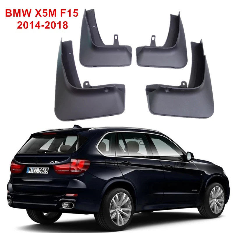 

4pcs/set Car Mudguards Mud flaps For BMW X5M F15 2014 - 2018 No Pedal mudflaps Splash Guards Fenders Genuine Mud flap Guards