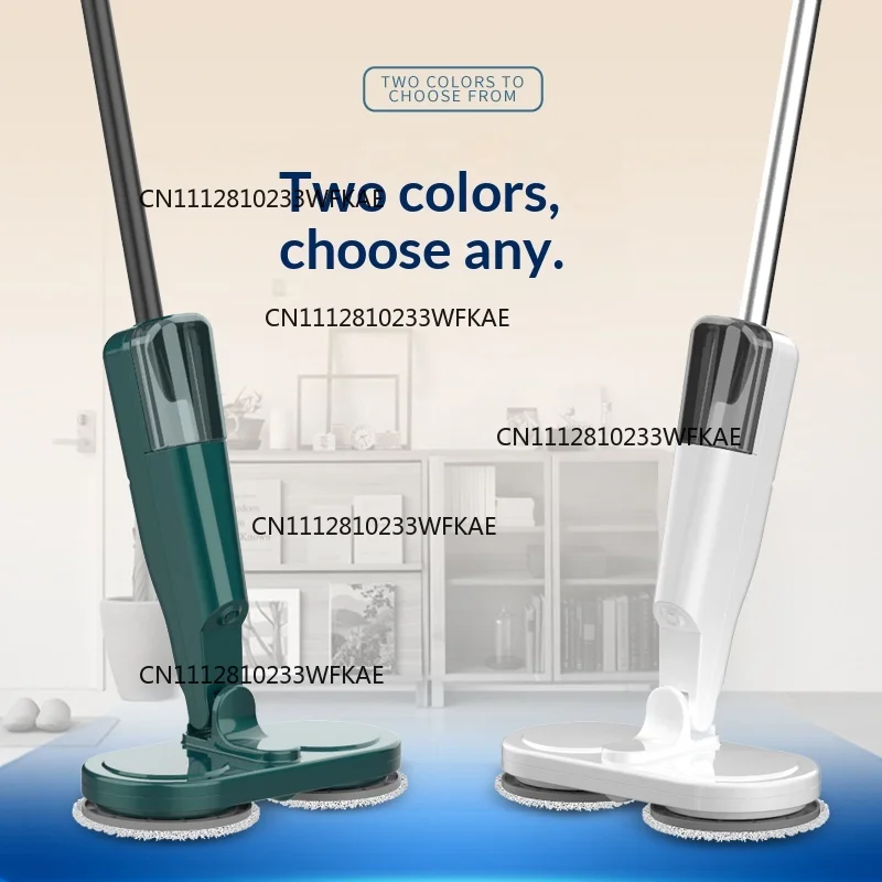 Suitable for 2-in-1 wireless electric rotary mop wet dry automatic sweeper, suitable for household car glass ceiling window door