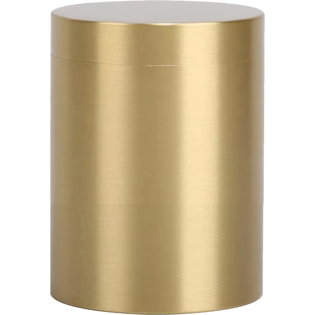 Sturdy Welded Pure Copper Canister Elegant Vintage Style Tea Storage Jar Coffee Bean Organizer Airtight Food Container Kitchen