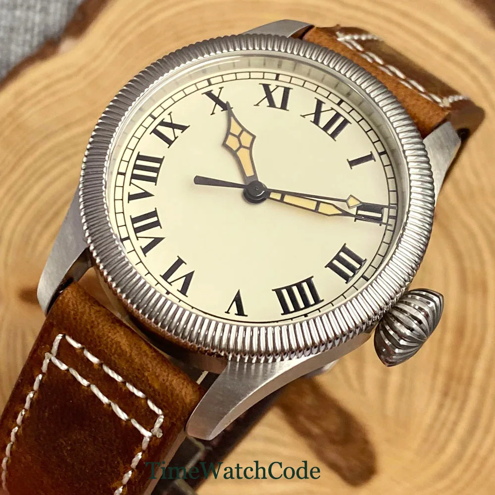 Tandorio Diving Vintage Automatic Watch for Men 20BAR Waterproof NH35 PT5000 Roman Numerals Sapphire Crystal Coin Bezel 39mm