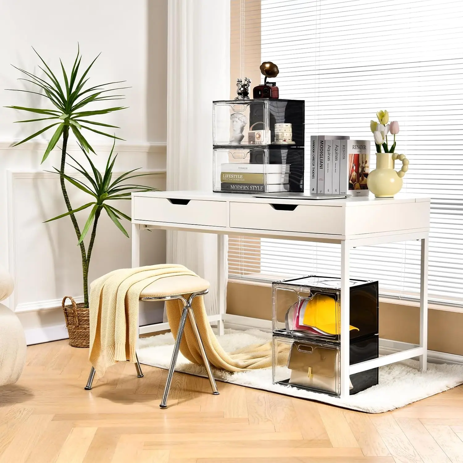 

Новые 8-секционные штабелируемые коробки для обуви, большие органайзеры для хранения обуви с крышками, контейнеры для обуви с откидными боковинами для прихожей, для хранения кроссовок