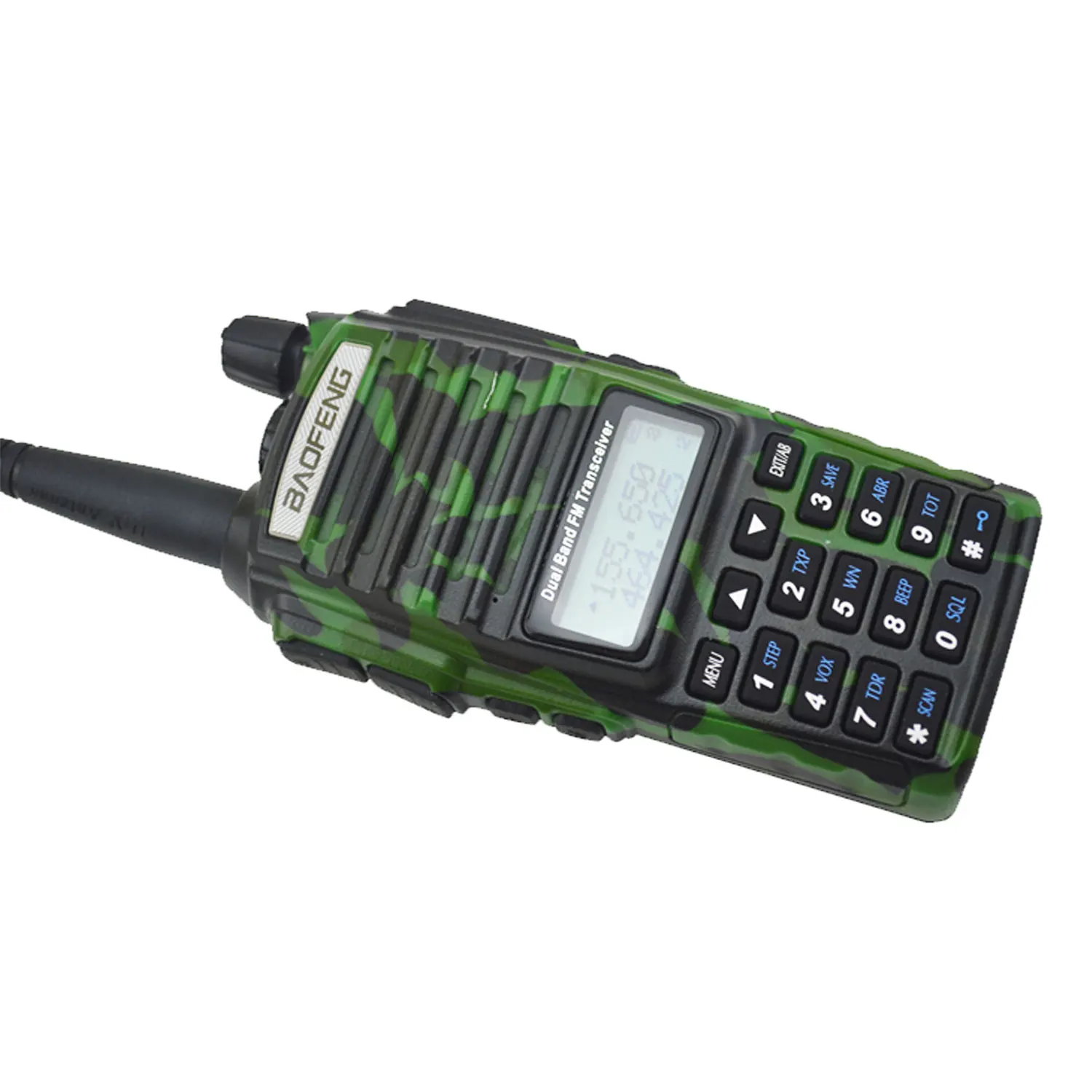 Baofeng-UV-82 Walkie Talkie PTT duplo, Interruptor PTT duplo com fone de ouvido, VHF, UHF, 136-174MHz, 400-520MHz, 5W, 128CH