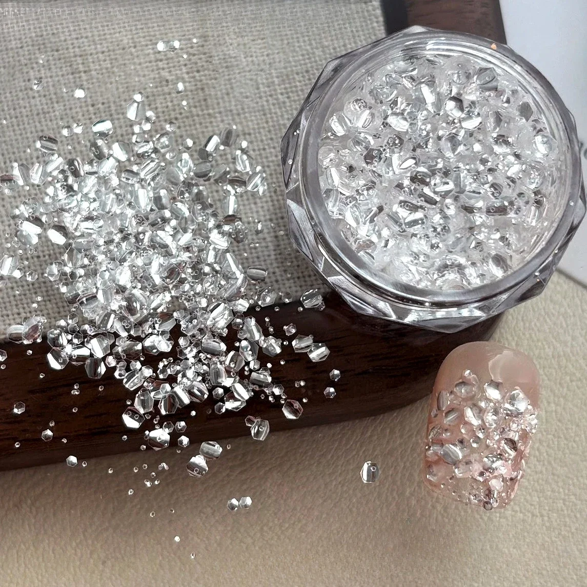 حالمة بريق مسحوق الترتر لامعة الراين كريستال سحر صغير الحصان العين مسمار الفن اكسسوارات زينة DIY مانيكير أداة