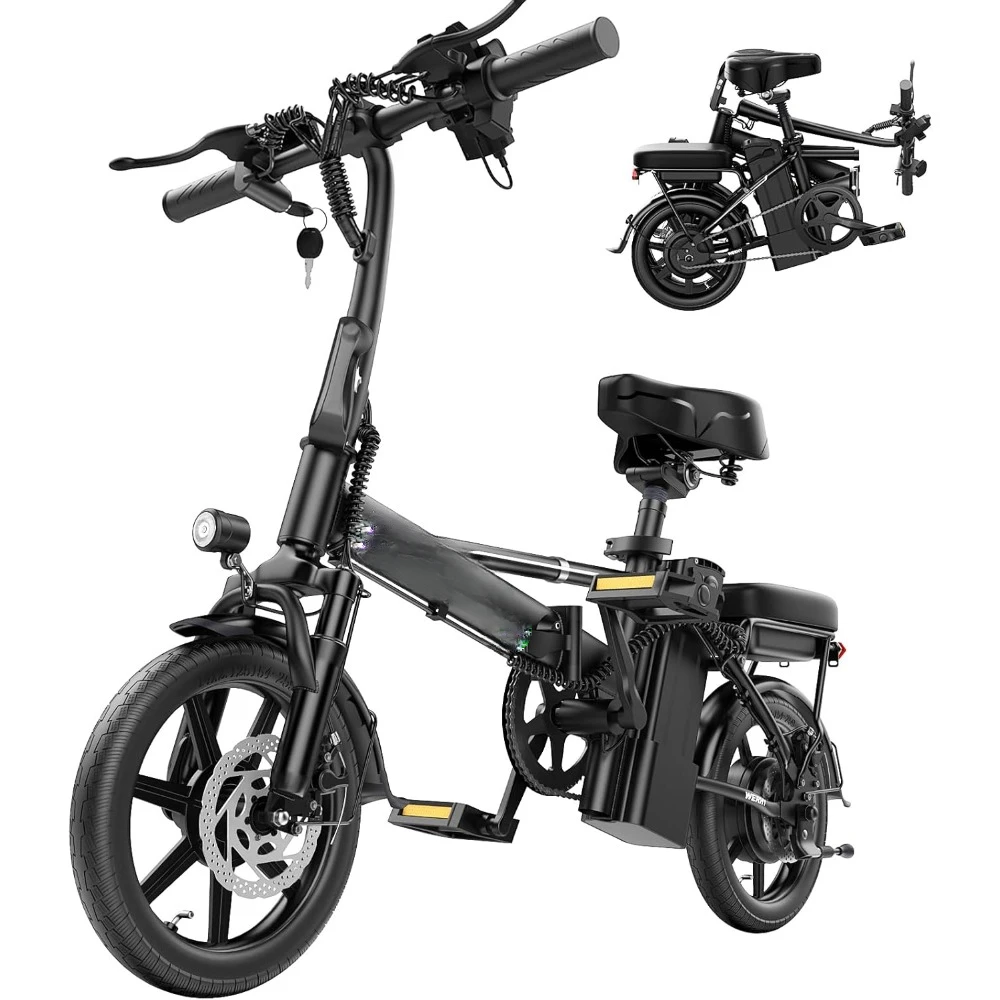 

14'' Electric Bike 750W Peak Motor, 499.2/749Wh Removable Battery Up To 35/55Miles, 22 Mph Folding Ebike, Electric Bicycles