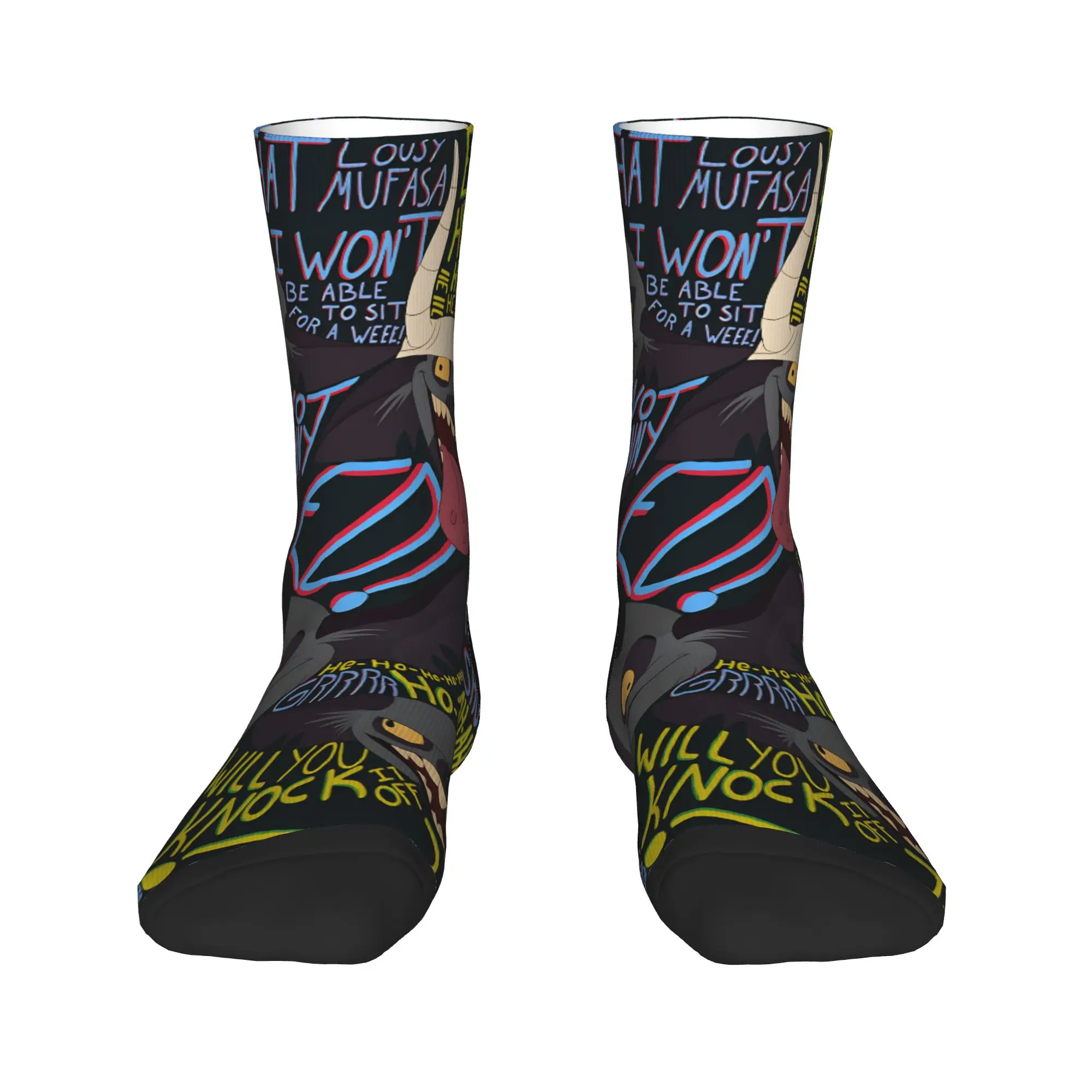 The Lion King Socks  Graphic Stockings Non Slip Men Socks Comfortable Spring Gothic Cycling Socks