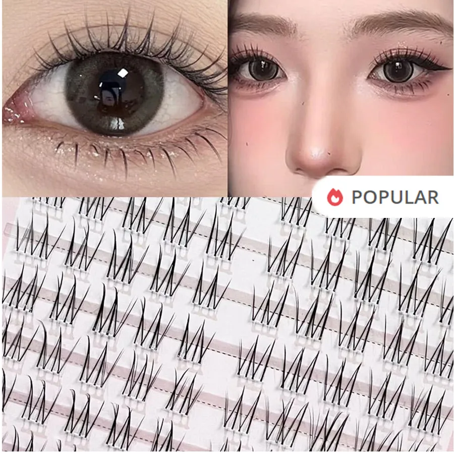 Cluster-Wimpern, 30/60/100 Stück, falsche Wimpern, dünn, natürliches Volumen, DIY, individuelle Wimpernverlängerung, professionelles Make-up