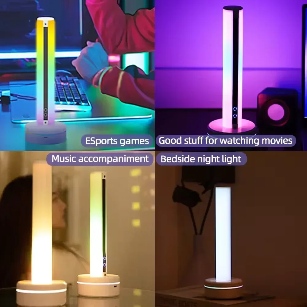 Xiaomi Rgb Night Light USB Rechargeable Gaming Setup Music Rhythm Table Lamp LED For Bedroom Bedside Decoration Children Gift