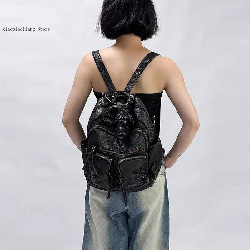 Luxury Soft Washed Pu Leather  - Leather Backpack Vintage 评论和价格