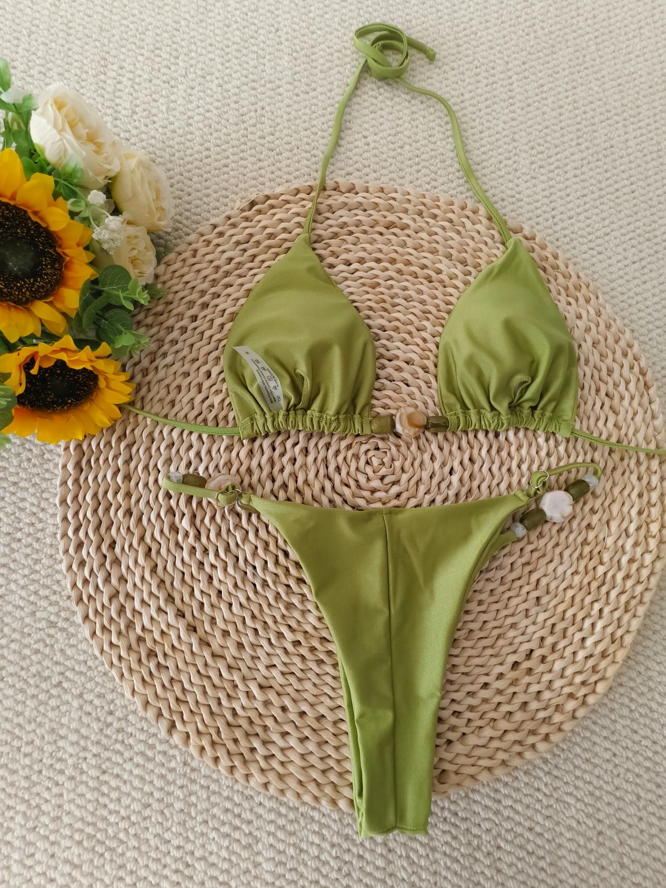 الرسن سلسلة البيكينيات 2025 حجر ملابس السباحة الإناث مثير البرازيلي ملابس السباحة النساء الاستحمام السباحة لباس سباحة بحر #2