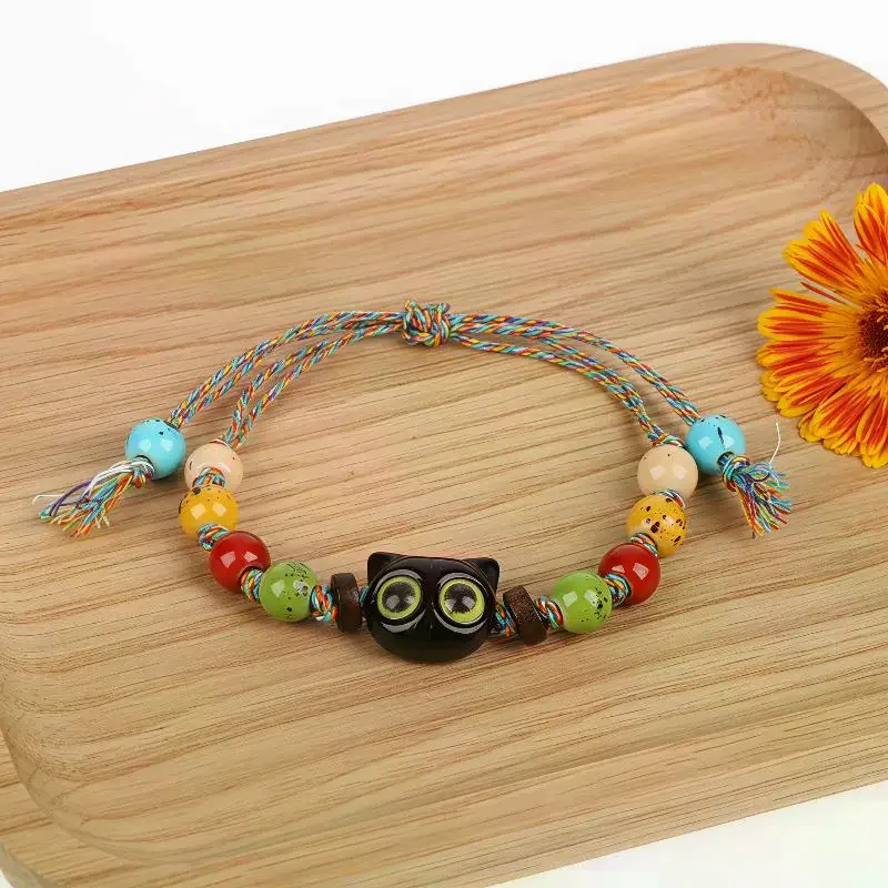 1Pcs 1Pcs Boho Style Black Cat Beaded Bracelet With Colorful Beads And Adjustable Braided Cord For Daily Wear Gift For Cat Lovers - Aliexpress Deal
