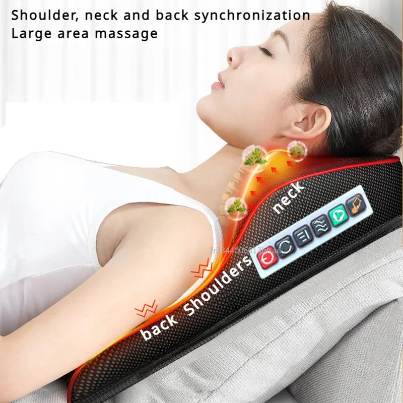 Car Home Massage Cushion Pillow Neck Lumbar Back Multi-function Whole Body Electric Shoulder Cervical Spine Massage