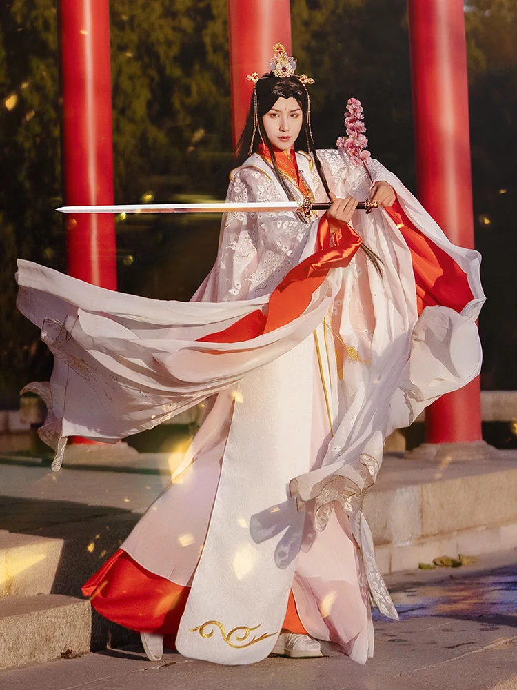 Heavenly Officials Bless The Crown Prince Joy God Xie Lian Cos Feather Que Peacock Cosplay Costume Han Fu Halloween image 2