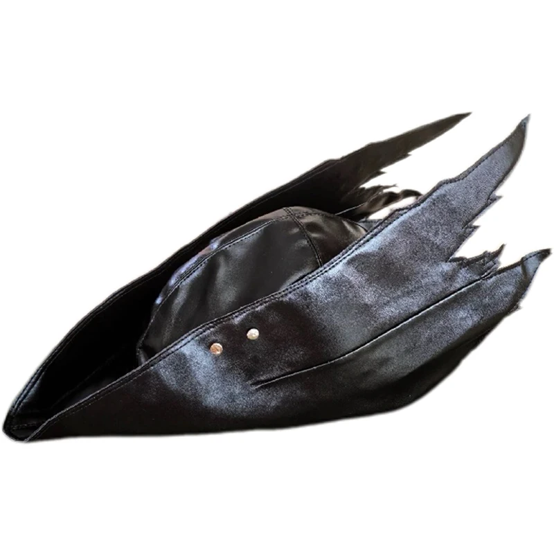 Blood Source Old Hunter Hat Cosplay PU Leather Prop Costume Accessory Black Soul Ring Assassin Ninja Hat Holloween For Man Women