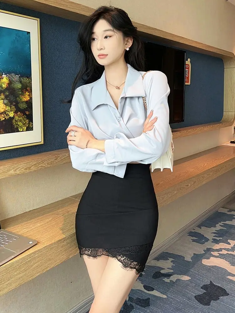 Woman Skirt Tight Gyaru Wrap Black Skirts For Women Korean Fashion A Line Vintage Style Cheap Offer Aesthetic Hot Stylish Casual