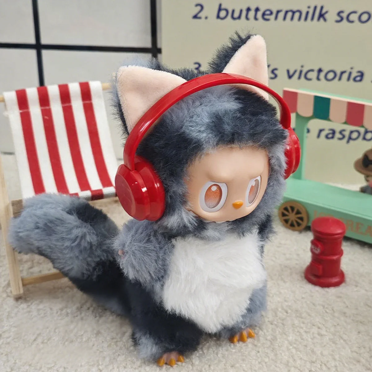 مجموعة دمية لطيفة على شكل حيوانات من القطيفة على شكل فيل ملابس عصرية لطيفة لمجموعة حيوانات لابوبو القطيفة الرائعة