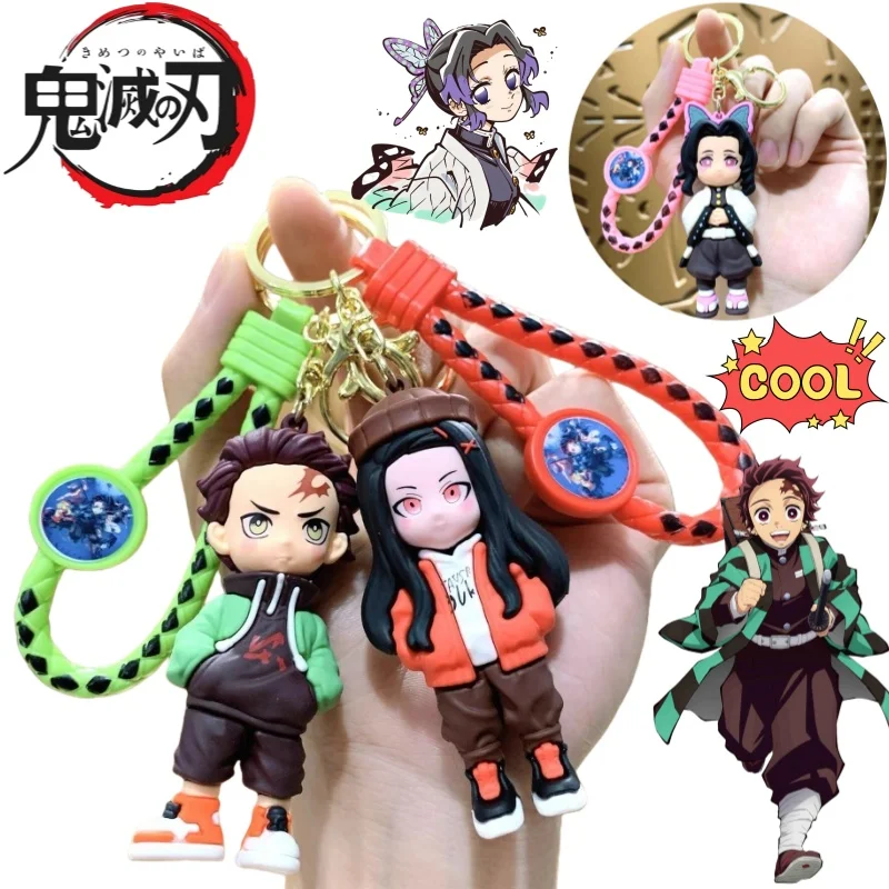 

Новый брелок «Истребитель демонов»: Танджиро Камадо, Нэзуко, Агатсума Зенитсу — креативный, высококачественный аниме-брелок в форме куклы, подвеска для школьного рюкзака