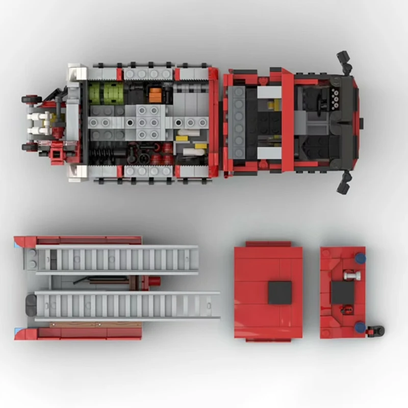 MOC-137461 Fire Engine Model City Rescue Series DIY Toys Building Blocks Boy's Gift 1000+Pcs