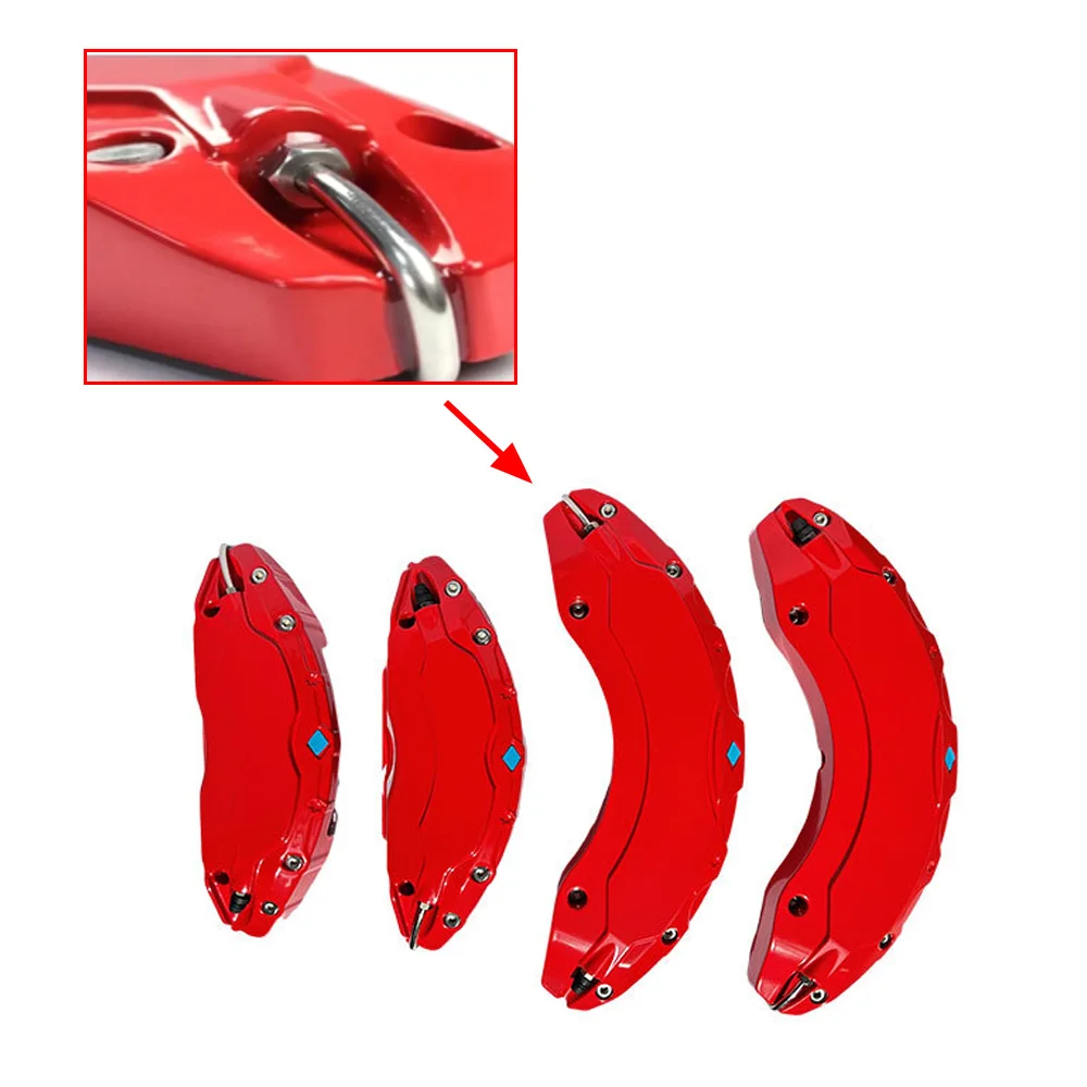 4Pcs Red Caliper Covers For Tesla Model X S 2017-2021 2022 2023 2024 Accessories Front Rear Brake Caliper Covers