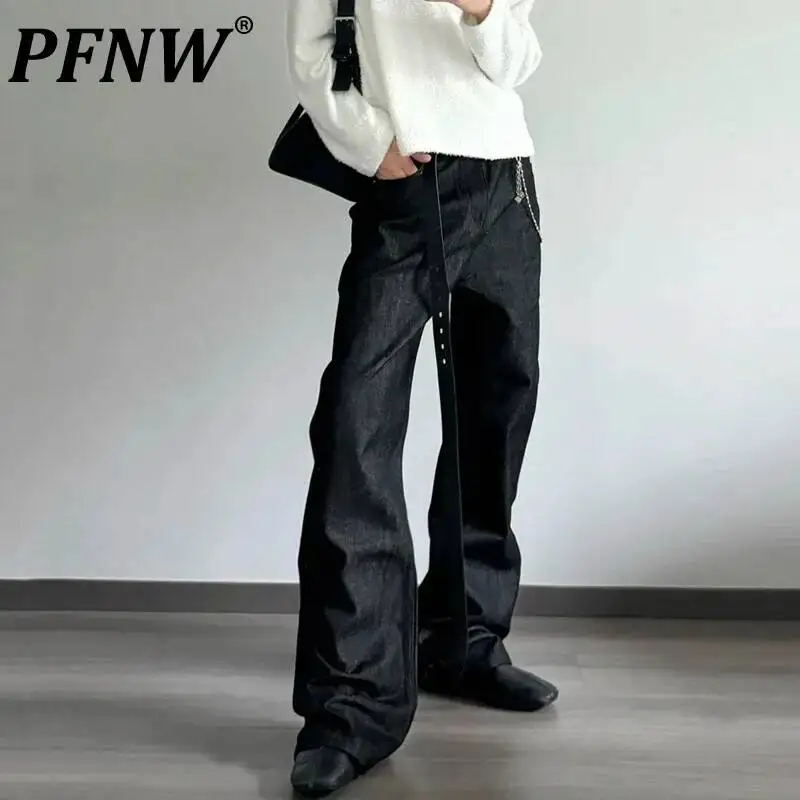 PFNW American Retro Micro Flared Jeans Men's Casual Versatile Original Color Floor Length Pants 2026 Summer New 28L2738