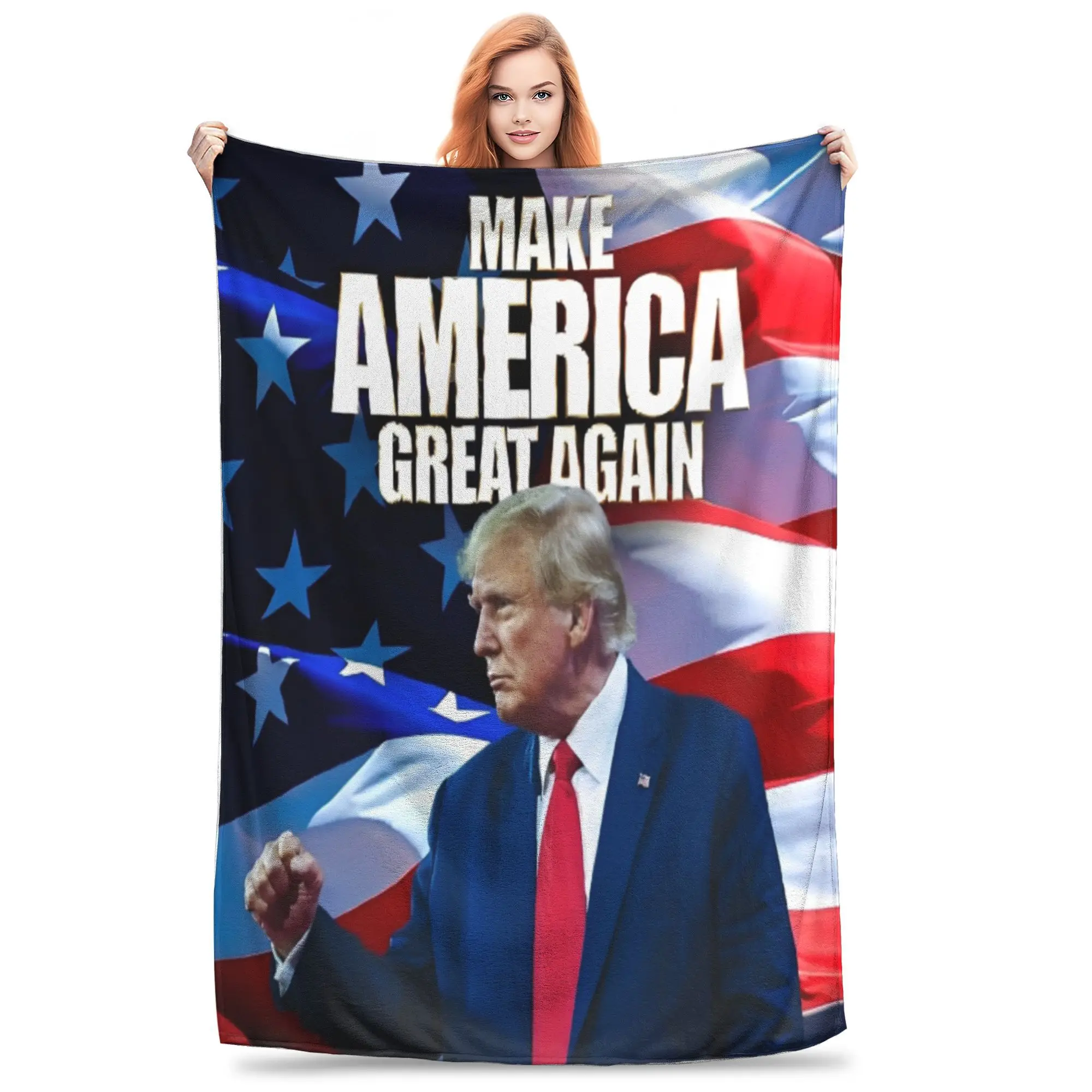 Trump Vance 2024 president election Blankets Soft Flannel Comfort Gift  Throw Blankets Bedding Throws