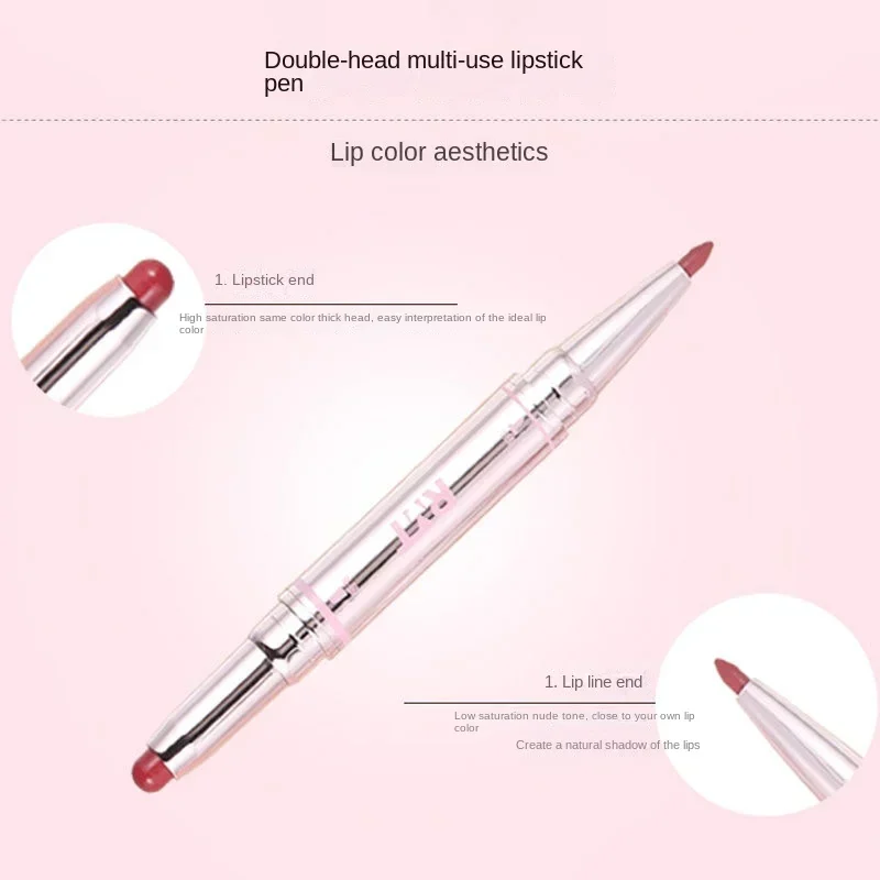 RMT Dual-ended Lipstick Pencil Lip Balm Matte Liner Nude Long-lasting Colour Plumping Tint Romantic Beauty Vegan Natural Makeup